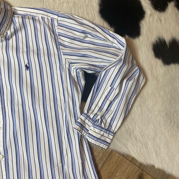 Ralph Lauren long-sleeve, button-down shirt, Classic Fit Striped Oxford Shirt - Picture 4 of 7